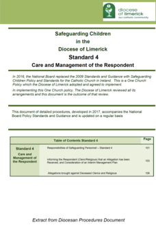 Standard 4 - Care and Management of the Respondent