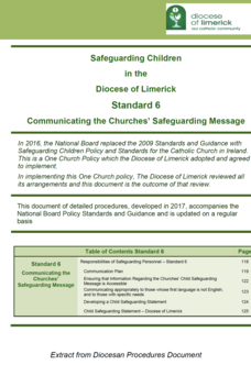 Standard 6 - Communicating the Churches' Safeguarding Message
