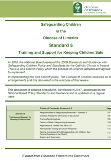 Standard 5 - Training and Support for Keeping Children Safe
